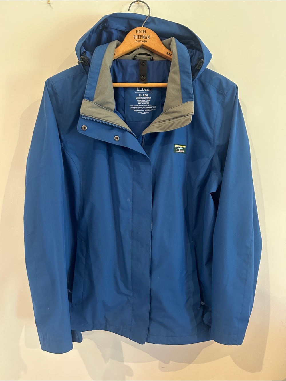 L.L. Bean Women’s Waterproof Hooded Shell Jacket - Blue